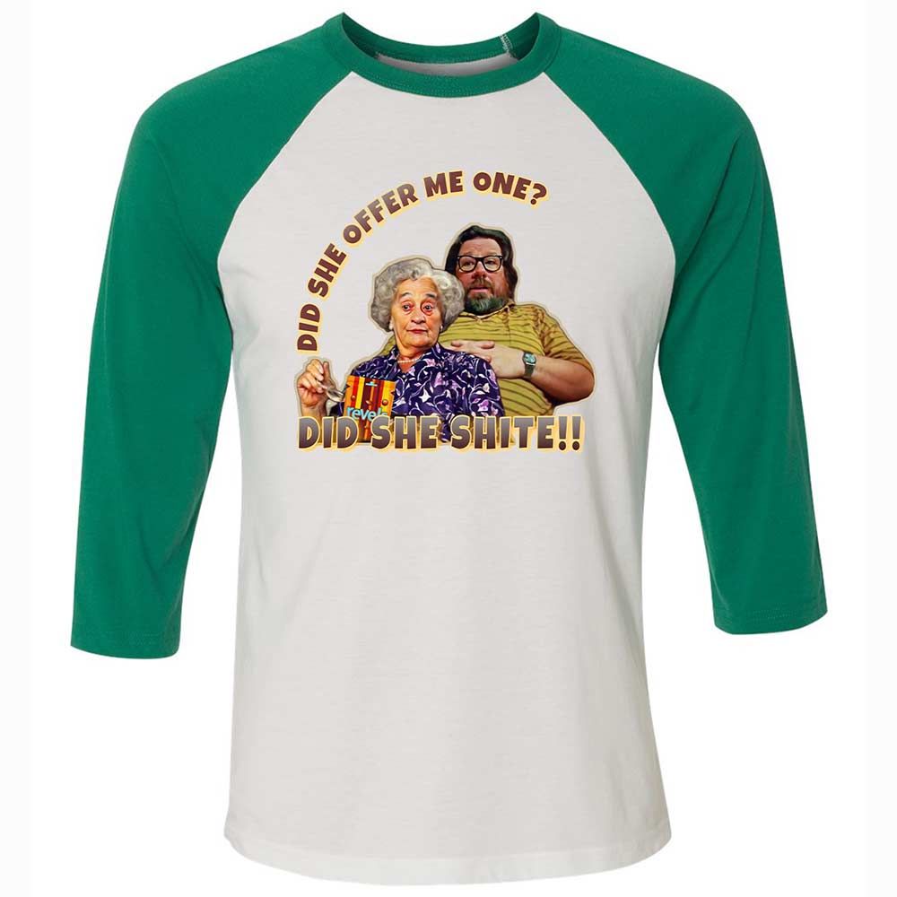 Unisex 3/4 Baseball Tee - 191WK75U - White/Kelly - 6