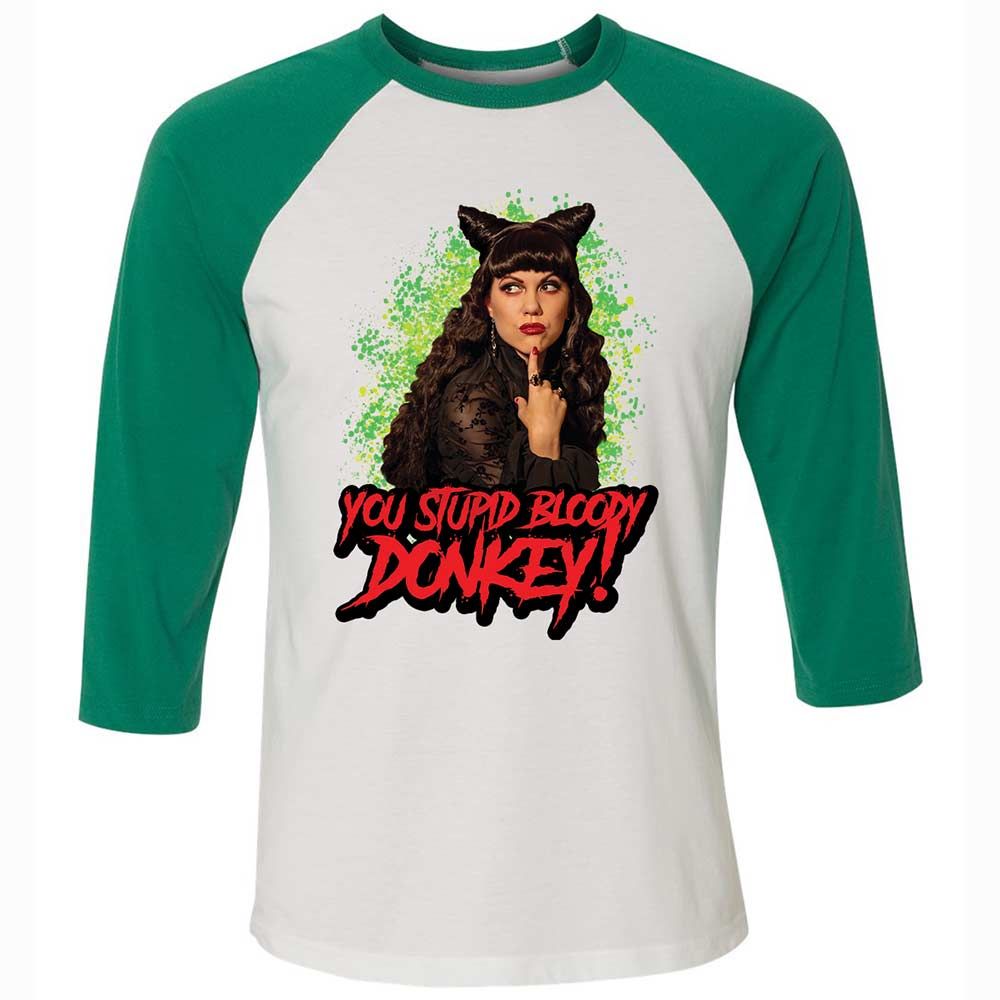 Unisex 3/4 Baseball Tee - LFBCCZUZ - White/Kelly - 6