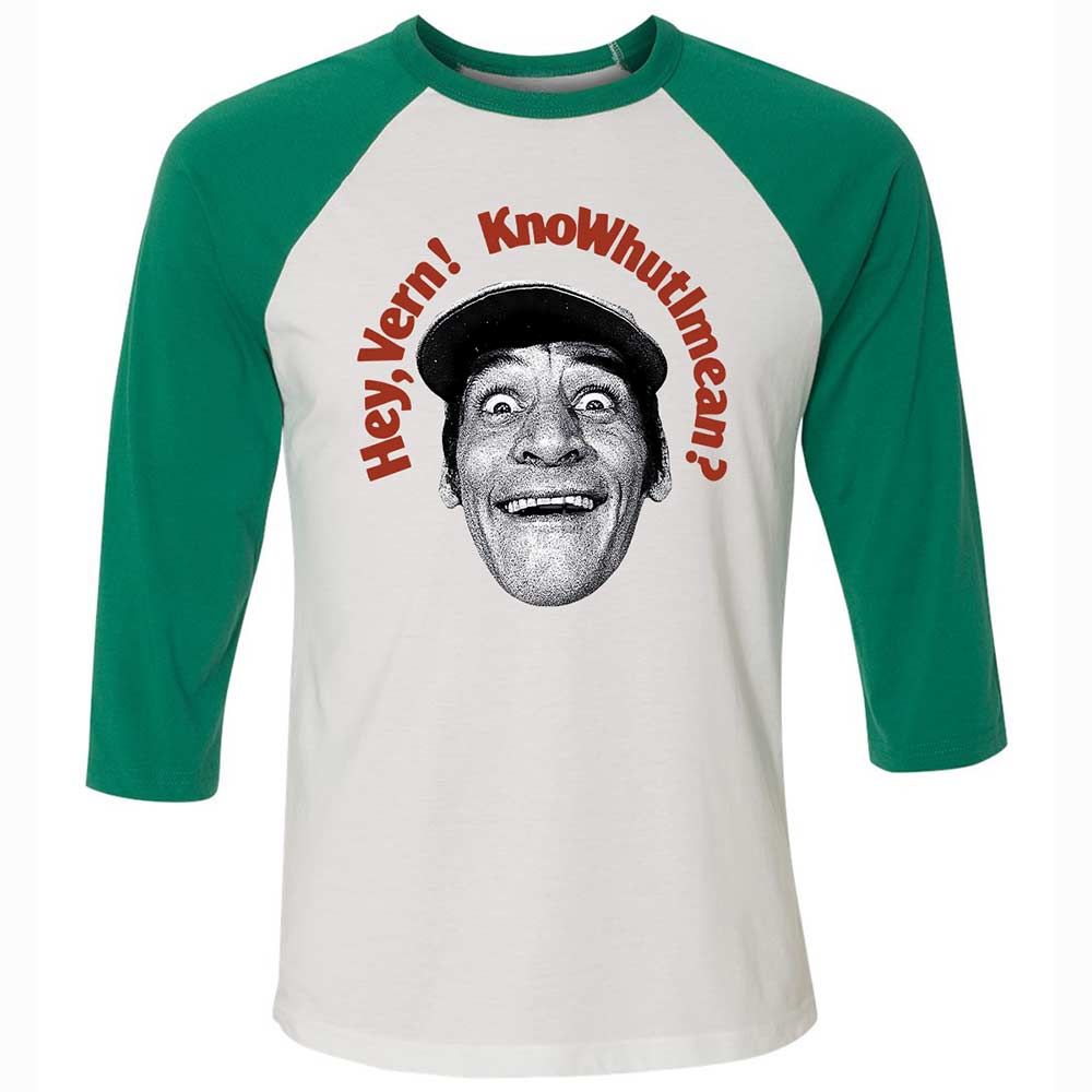 Unisex 3/4 Baseball Tee - XXH5D2YU - White/Kelly - 6