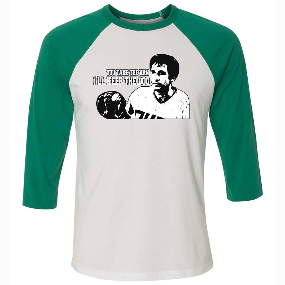 Unisex 3/4 Baseball Tee - 74QPGK42 - White/Kelly - 6
