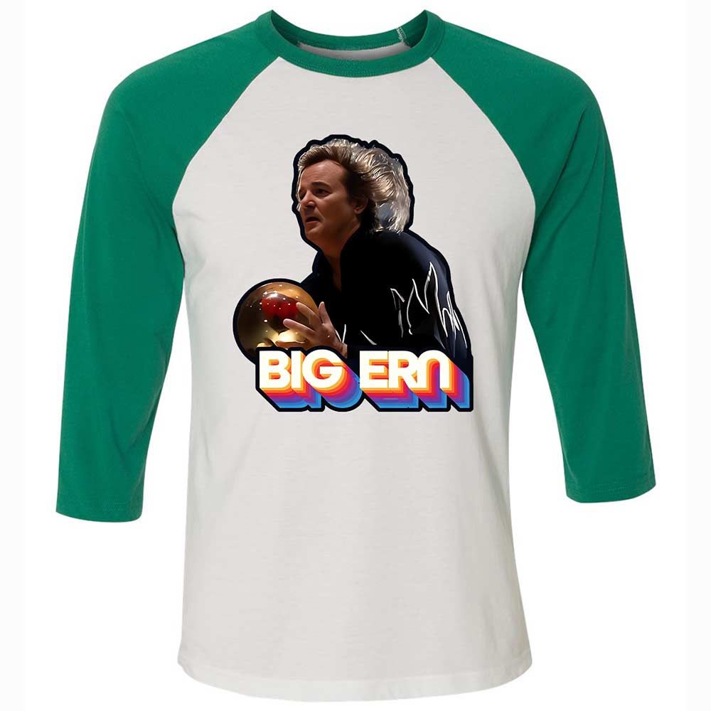 Unisex 3/4 Baseball Tee - 6E7AD22B - White/Kelly - 6