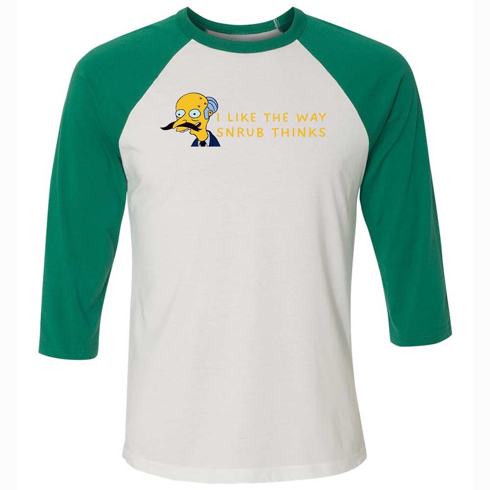 Unisex 3/4 Baseball Tee - FFWPJ4V4 - White/Kelly - 6