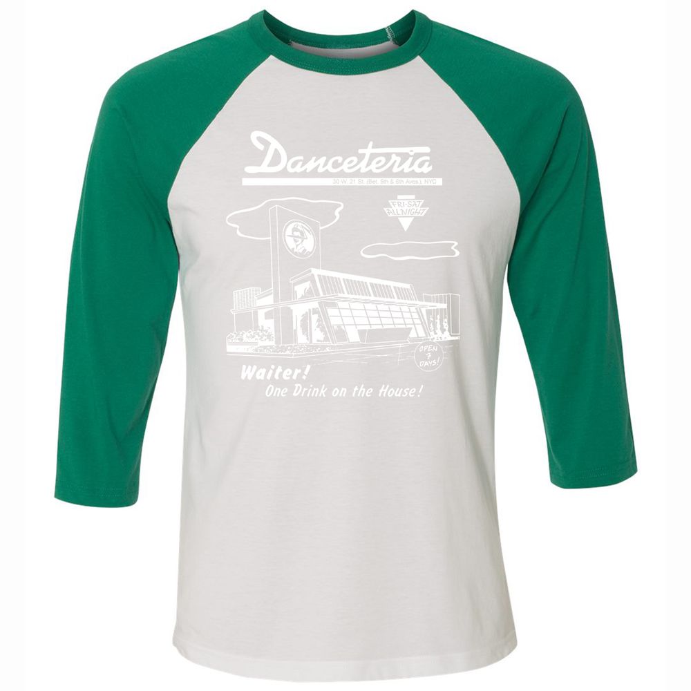 Unisex 3/4 Baseball Tee - XRM1UGN1 - White/Kelly - 6