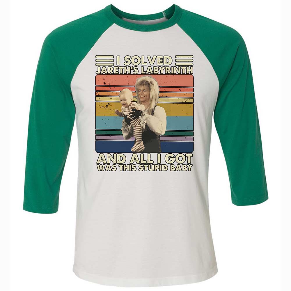 Unisex 3/4 Baseball Tee - MWA2V3R2 - White/Kelly - 6