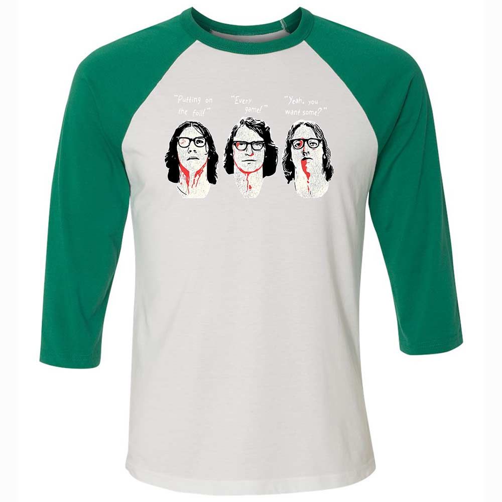 Unisex 3/4 Baseball Tee - EY6M3ZHH - White/Kelly - 6