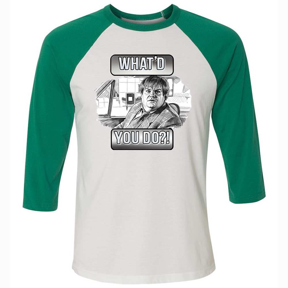 Unisex 3/4 Baseball Tee - G4ECGWT4 - White/Kelly - 6