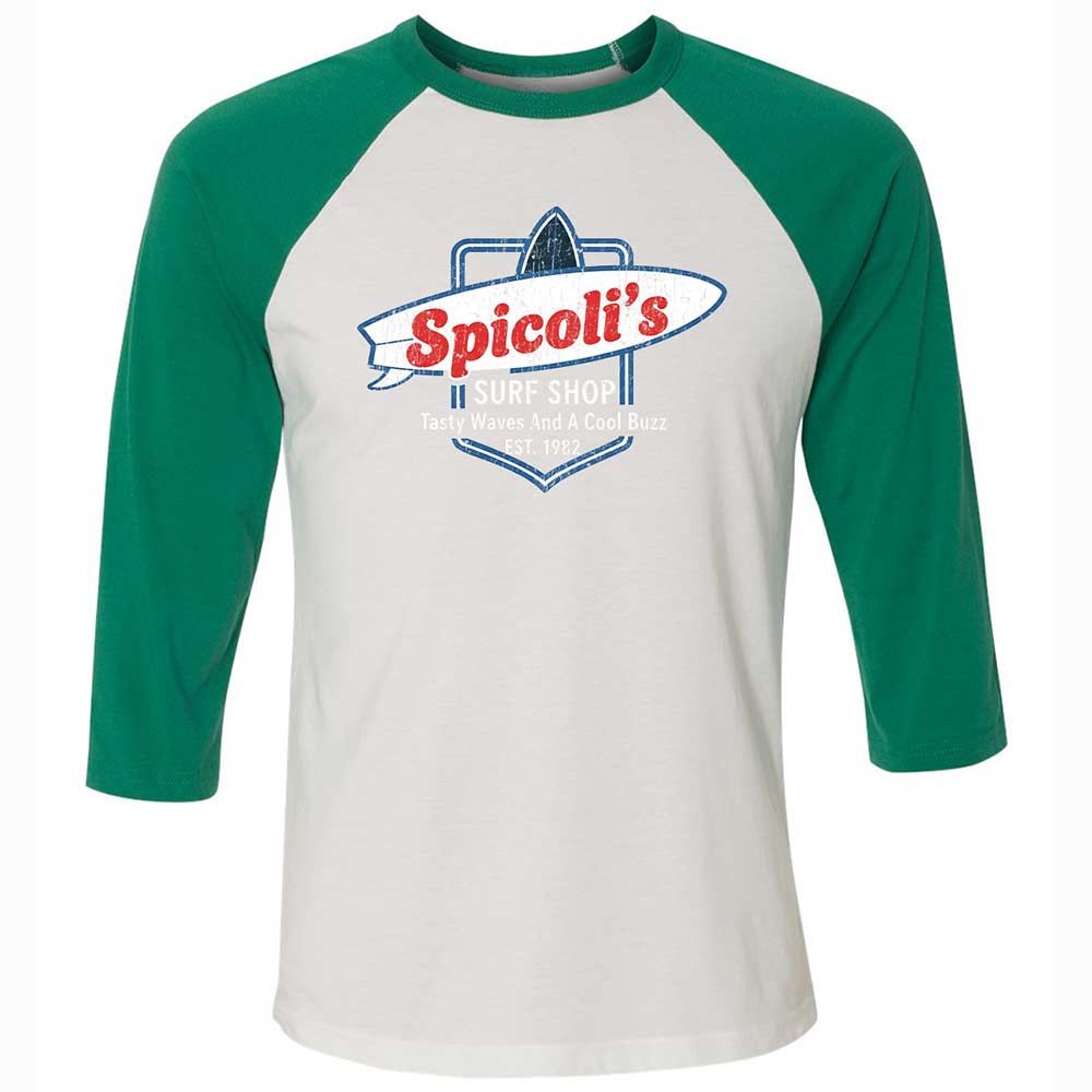 Unisex 3/4 Baseball Tee - SKS4PZQK - White/Kelly - 6