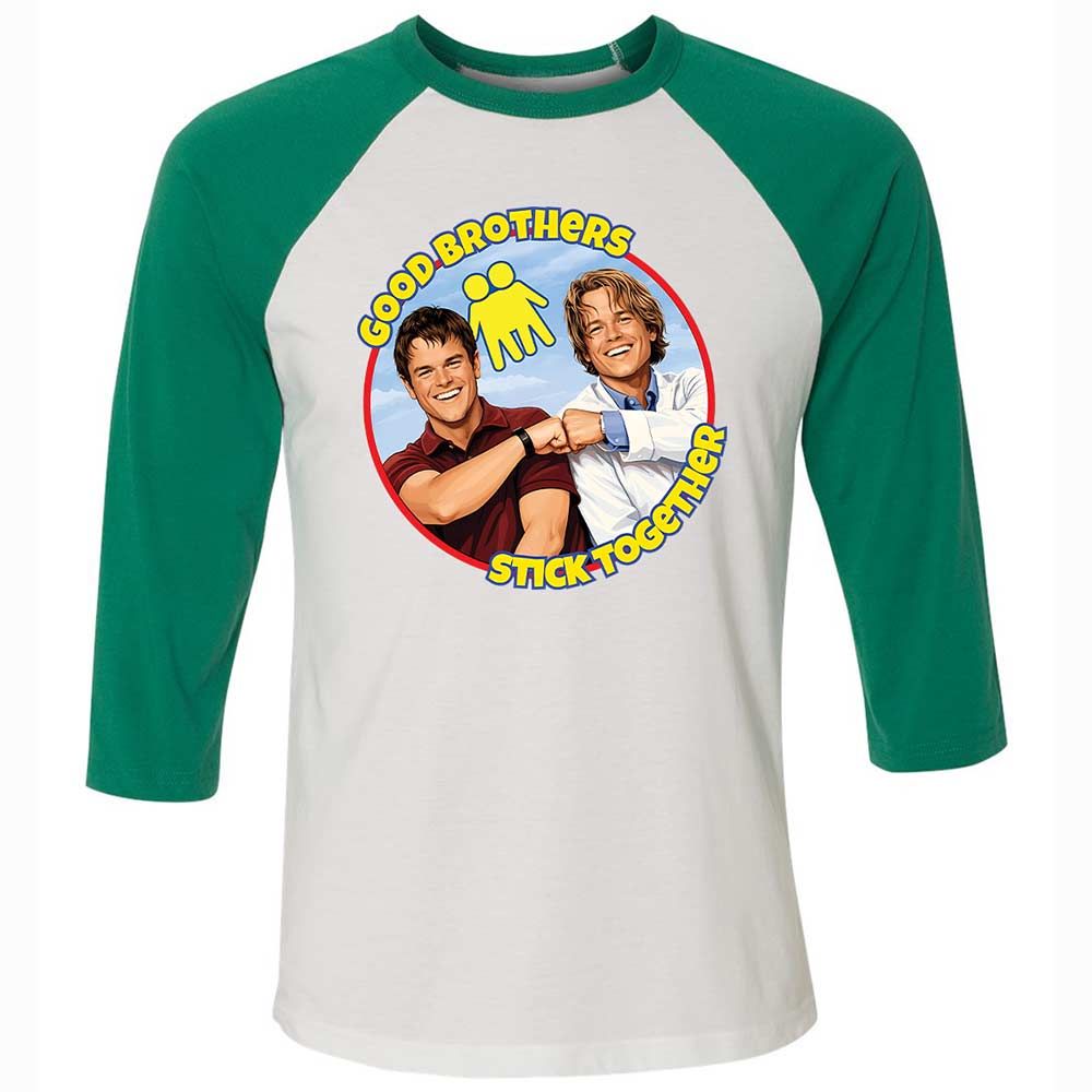 Unisex 3/4 Baseball Tee - 1PU75QMW - White/Kelly - 6