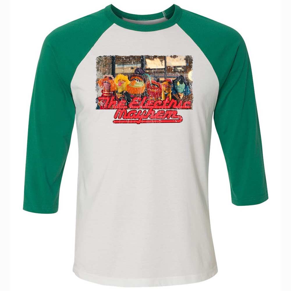 Unisex 3/4 Baseball Tee - A4WKLVH6 - White/Kelly - 6