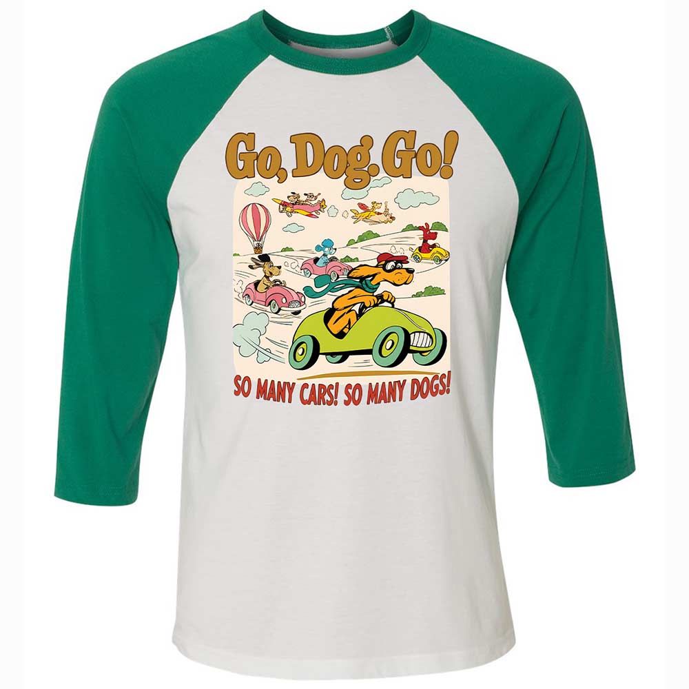 Unisex 3/4 Baseball Tee - FQ62GGSD - White/Kelly - 6