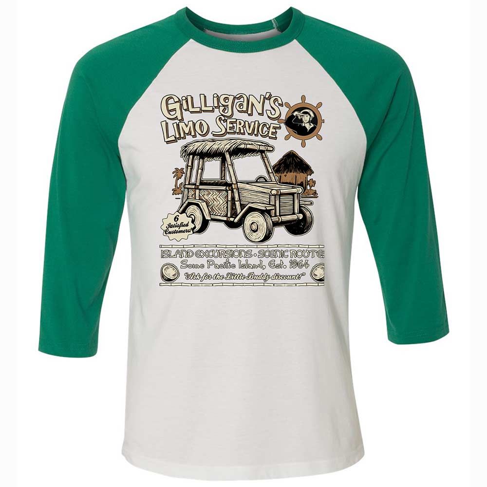 Unisex 3/4 Baseball Tee - ZGZEVG7Q - White/Kelly - 6