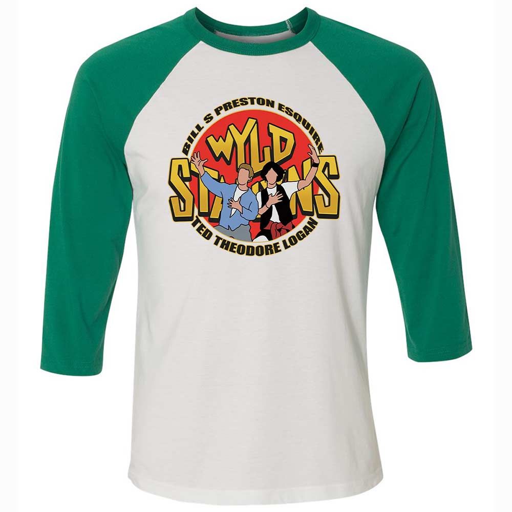Unisex 3/4 Baseball Tee - X9GCH271 - White/Kelly - 6