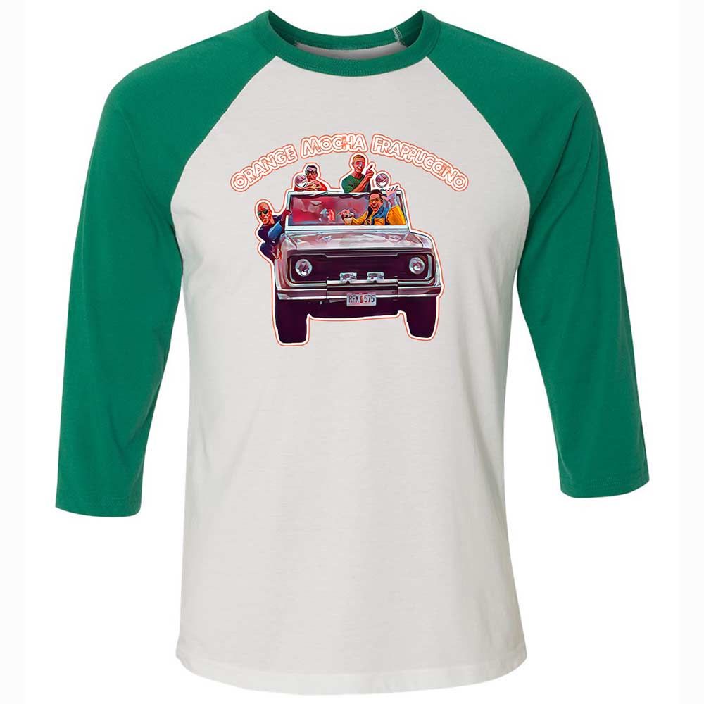 Unisex 3/4 Baseball Tee - XN5QEK4H - White/Kelly - 6