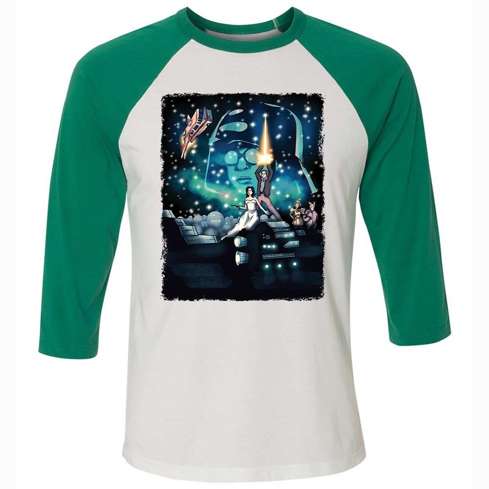 Unisex 3/4 Baseball Tee - 2ZSG4MQA - White/Kelly - 6