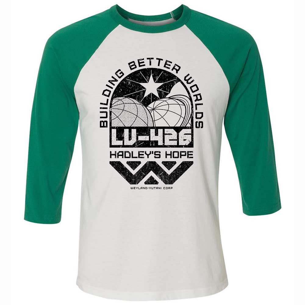 Unisex 3/4 Baseball Tee - QNAEKKTP - White/Kelly - 6