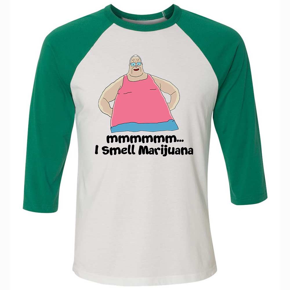 Unisex 3/4 Baseball Tee - SMGHGJTJ - White/Kelly - 6