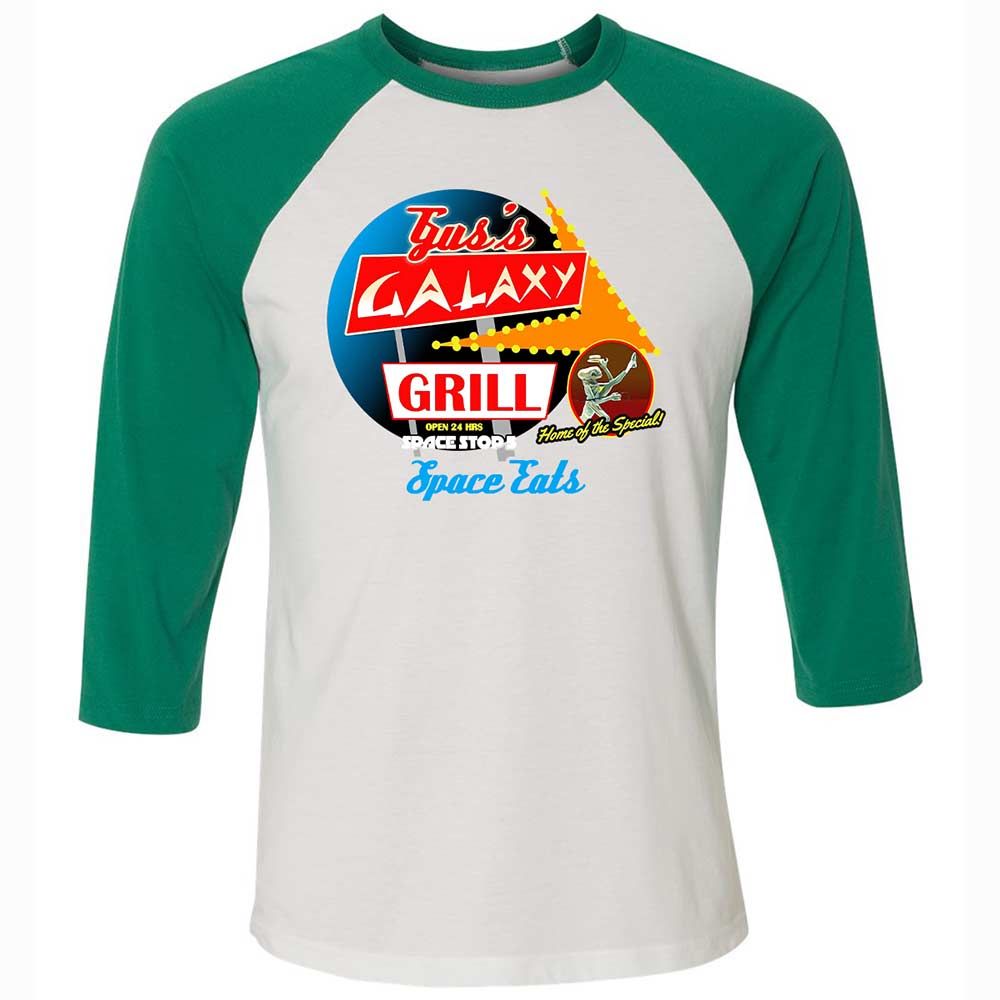 Unisex 3/4 Baseball Tee - BL7RLPRT - White/Kelly - 6