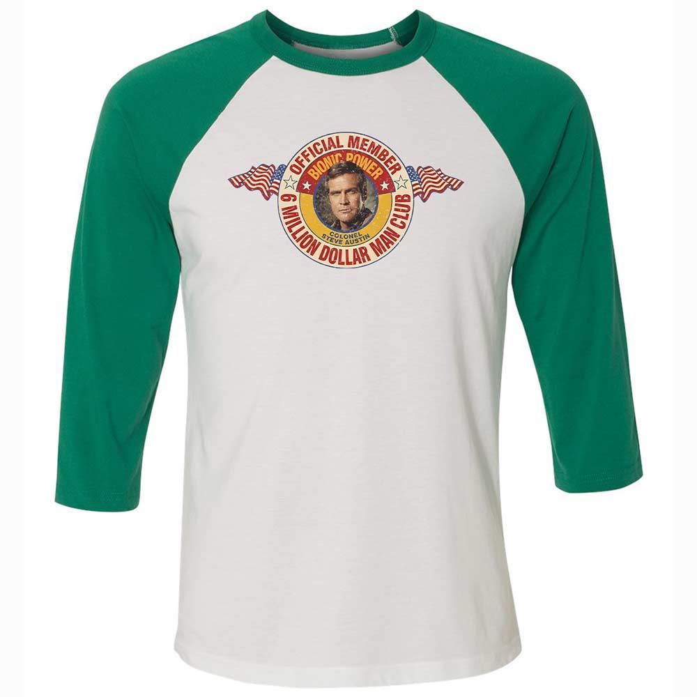 Unisex 3/4 Baseball Tee - 5CAZYRBE - White/Kelly - 6
