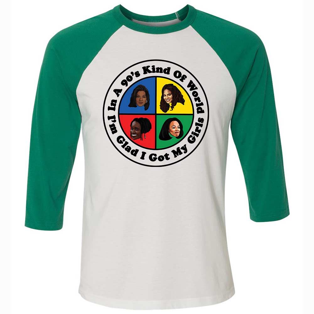 Unisex 3/4 Baseball Tee - NU8Y7QUH - White/Kelly - 6