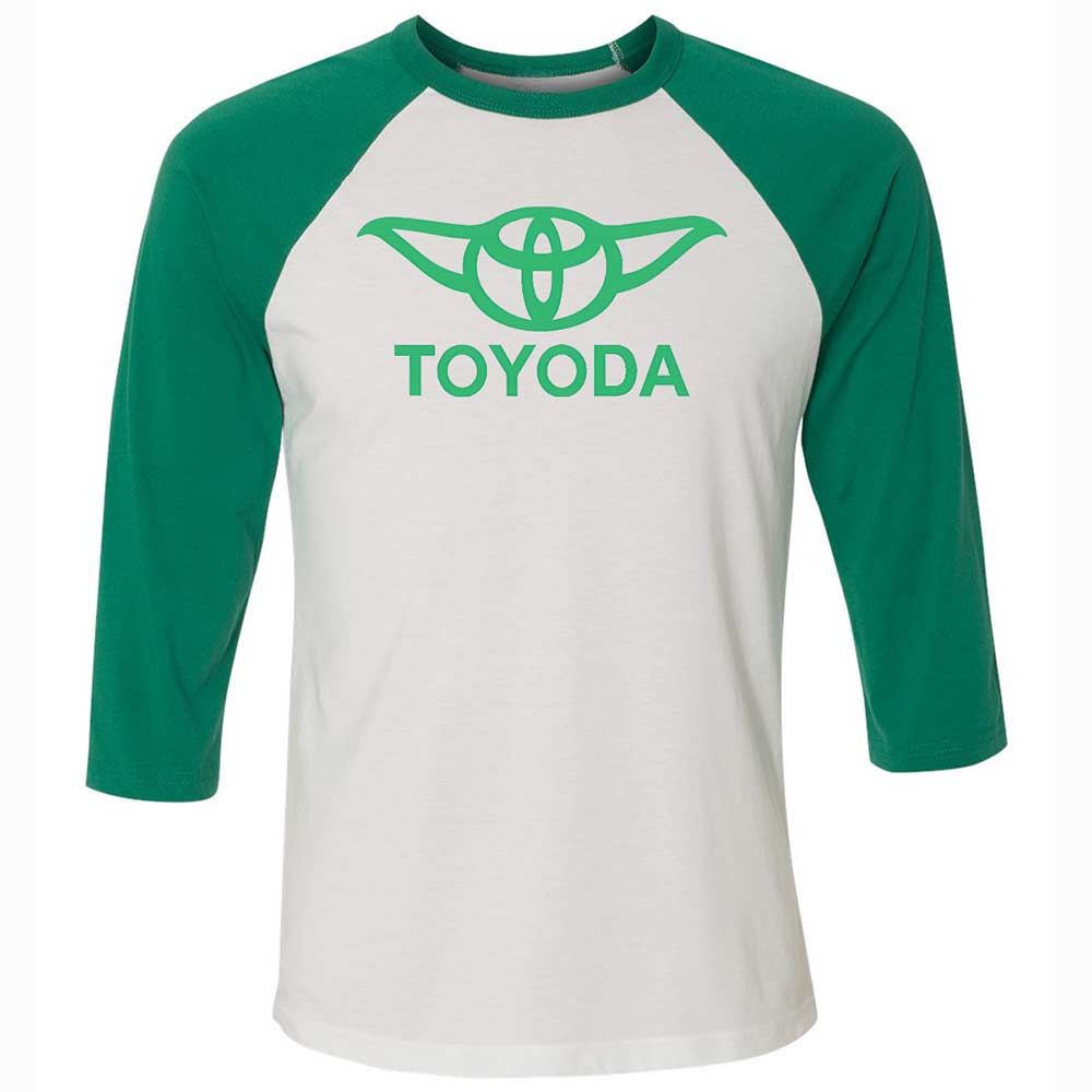 Unisex 3/4 Baseball Tee - UTJFSHFR - White/Kelly - 6