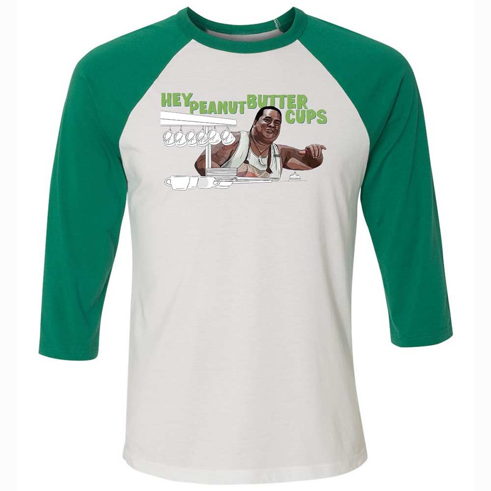 Unisex 3/4 Baseball Tee - AKSHMHD9 - White/Kelly - 6