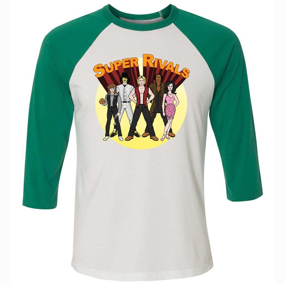 Unisex 3/4 Baseball Tee - AUF56ETR - White/Kelly - 6