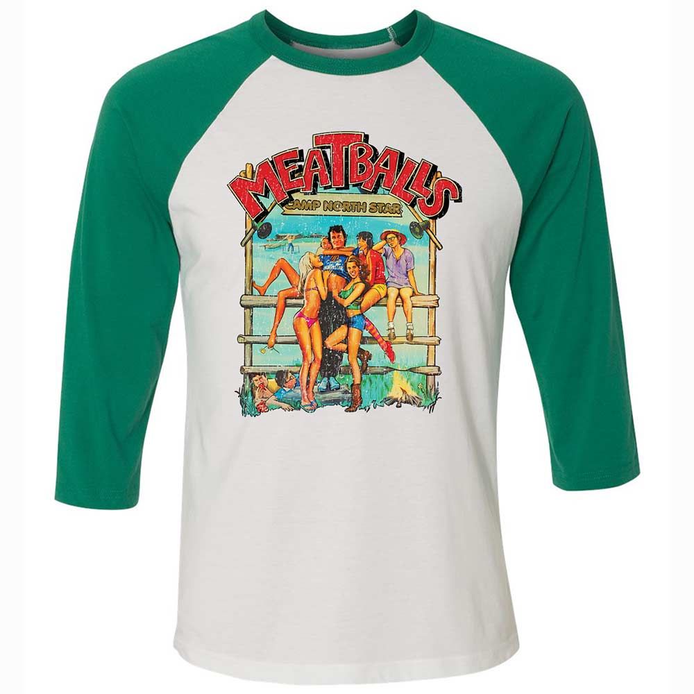 Unisex 3/4 Baseball Tee - 9RS8YAGH - White/Kelly - 6