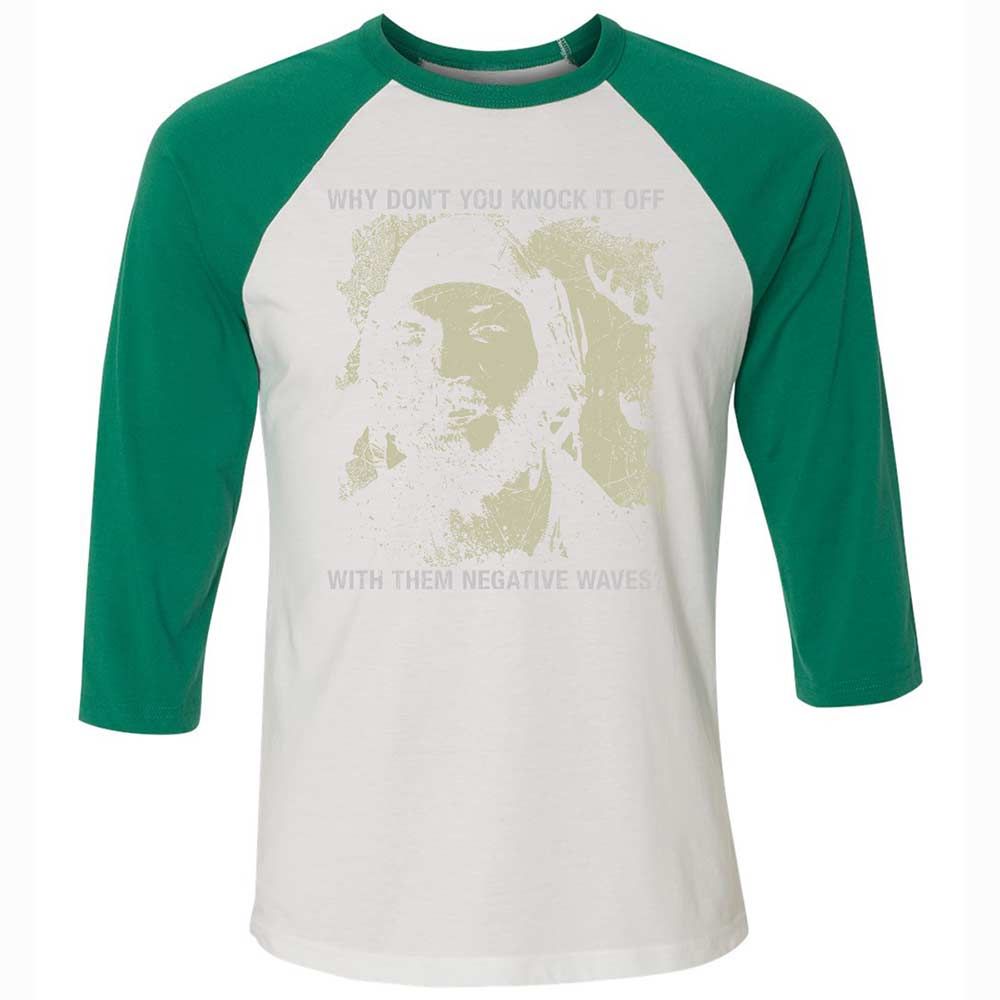 Unisex 3/4 Baseball Tee - M1WAJMDE - White/Kelly - 6