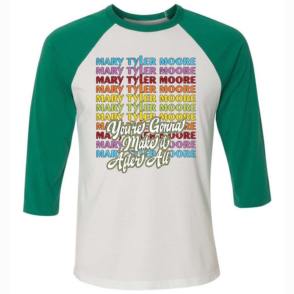 Unisex 3/4 Baseball Tee - 5A1BHK6L - White/Kelly - 6