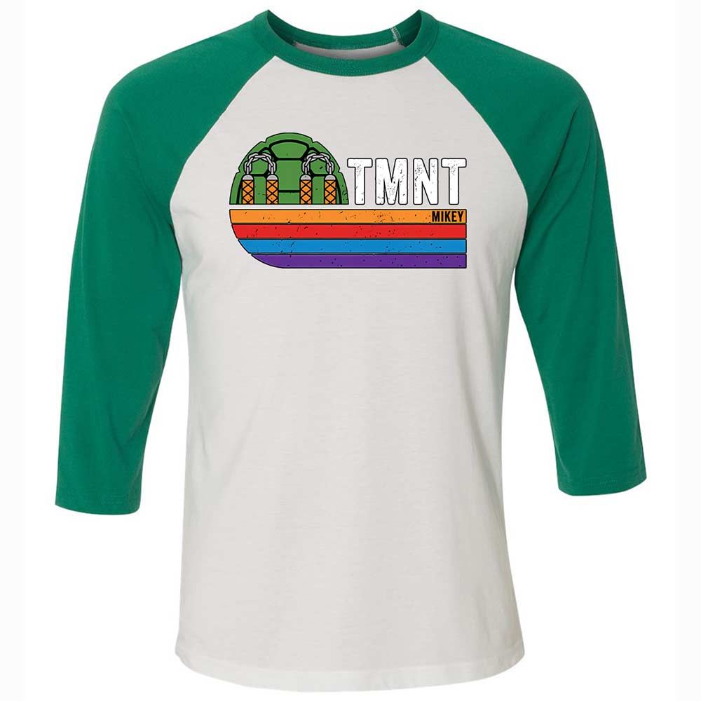 Unisex 3/4 Baseball Tee - BG7PUBLX - White/Kelly - 6
