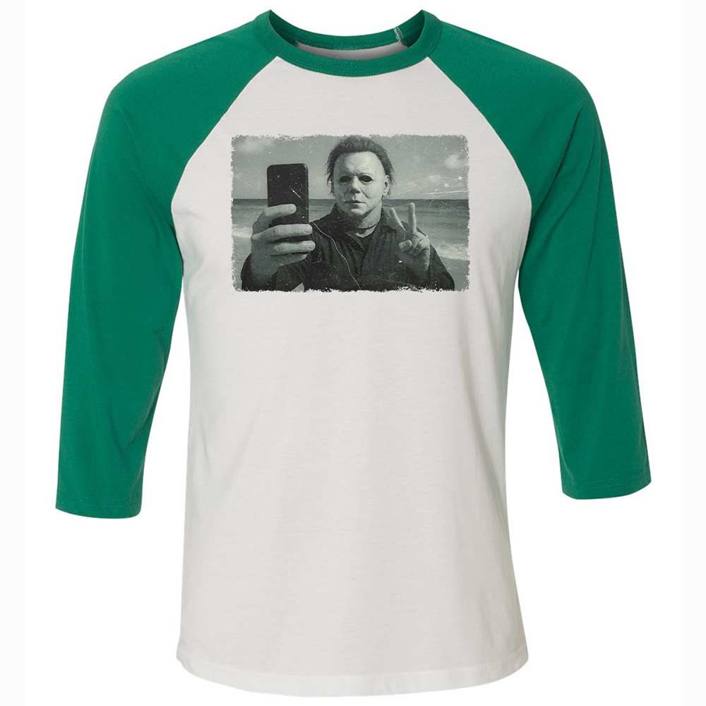 Unisex 3/4 Baseball Tee - 8VNXU8HL - White/Kelly - 6