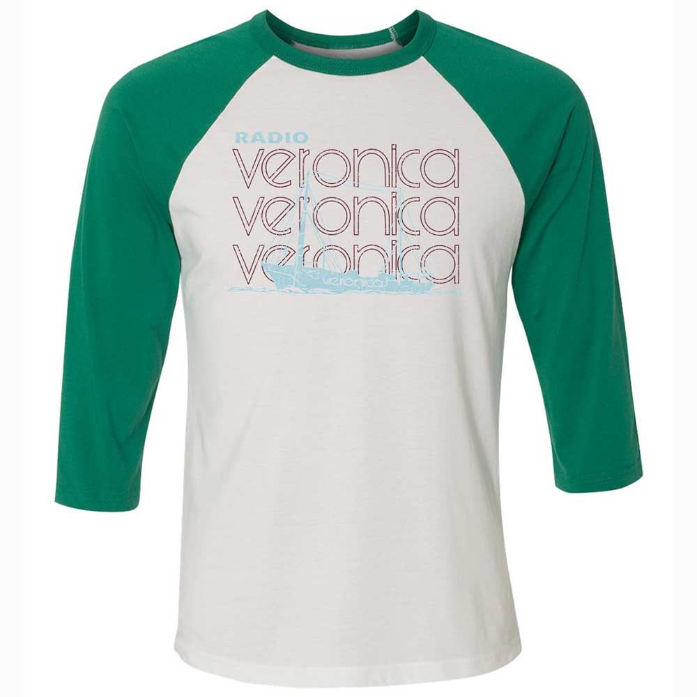 Unisex 3/4 Baseball Tee - PN4N9BB5 - White/Kelly - 6