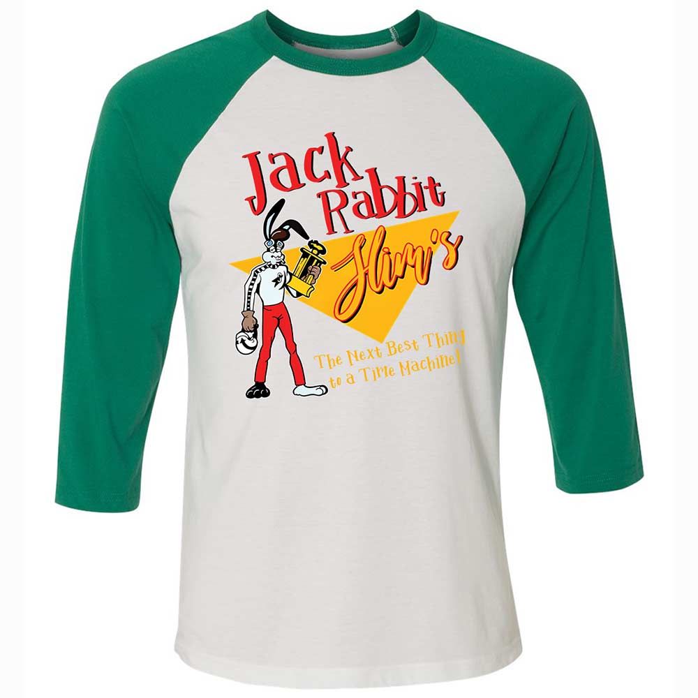 Unisex 3/4 Baseball Tee - K7LP643Q - White/Kelly - 6