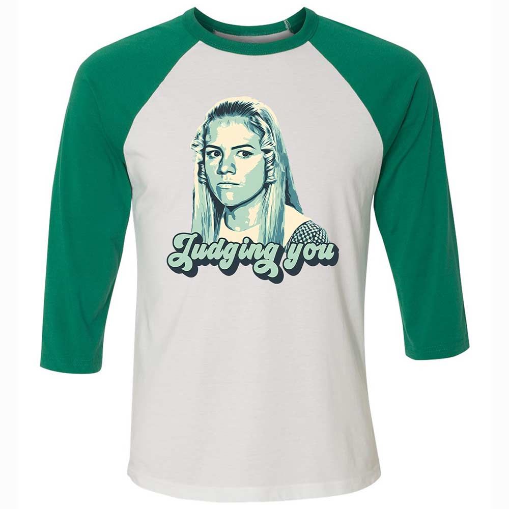 Unisex 3/4 Baseball Tee - Q47S2XFQ - White/Kelly - 6