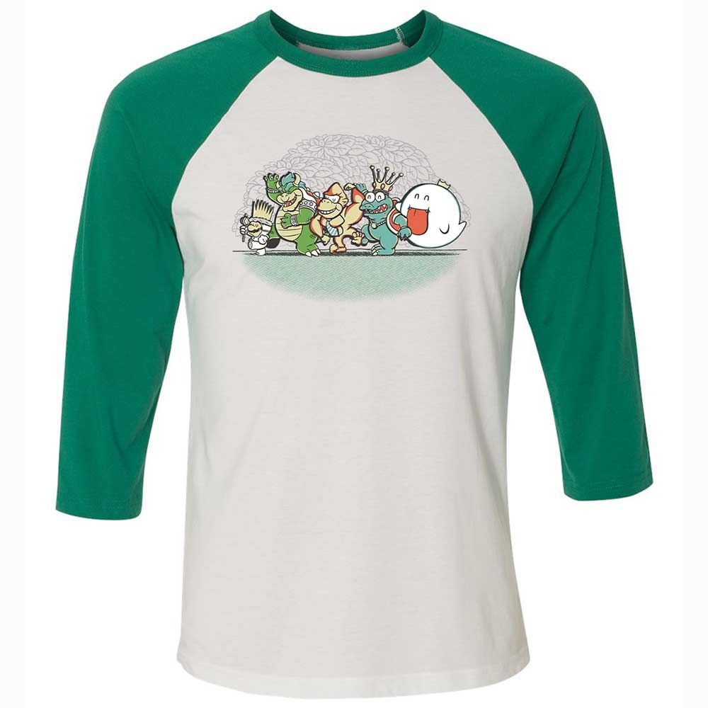 Unisex 3/4 Baseball Tee - 36AB46UH - White/Kelly - 6