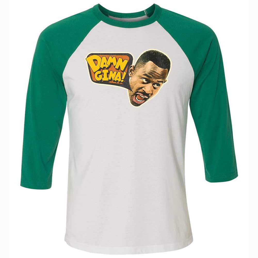 Unisex 3/4 Baseball Tee - KRHWYQS5 - White/Kelly - 6