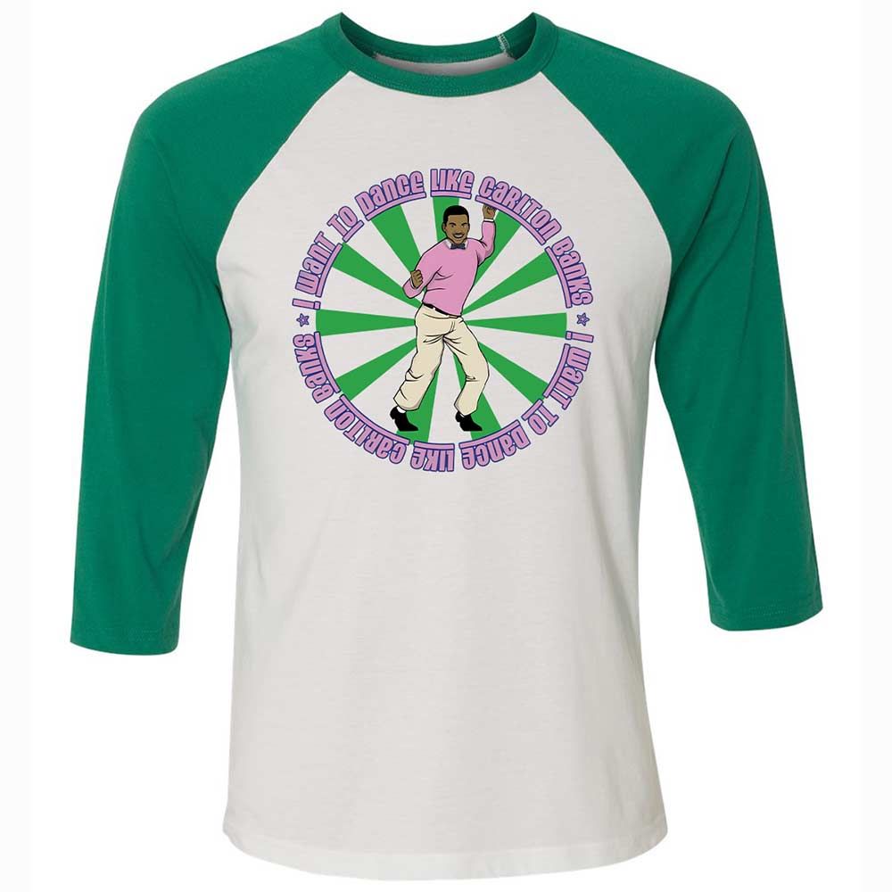 Unisex 3/4 Baseball Tee - QVMM5C3E - White/Kelly - 6