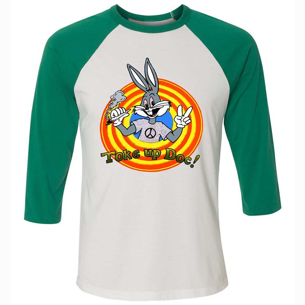 Unisex 3/4 Baseball Tee - 5B7PTPAM - White/Kelly - 6