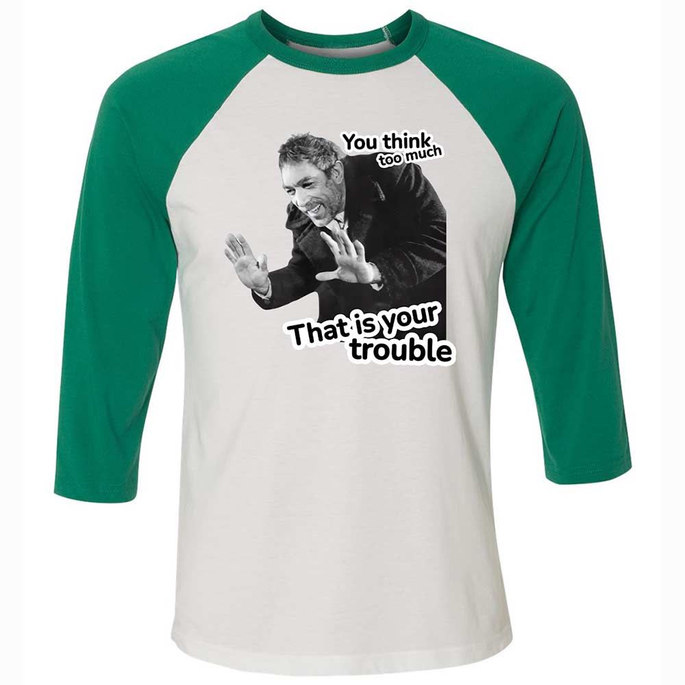 Unisex 3/4 Baseball Tee - 2V43RBG2 - White/Kelly - 6