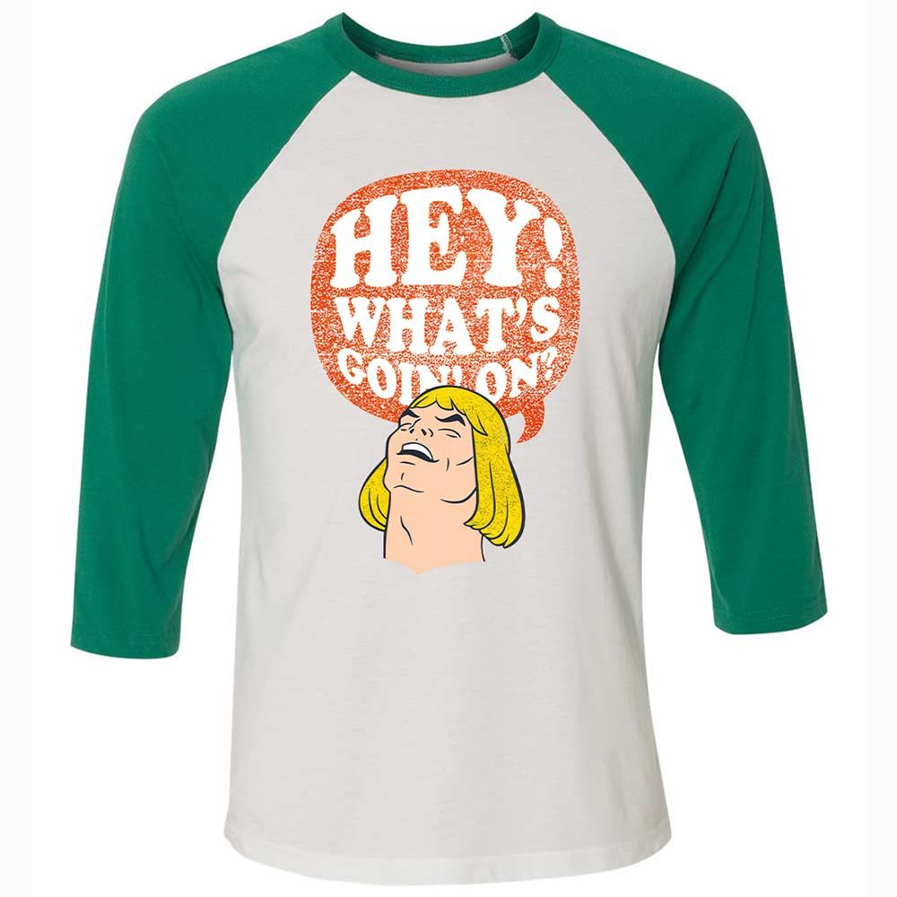 Unisex 3/4 Baseball Tee - QK6ZXC3W - White/Kelly - 6