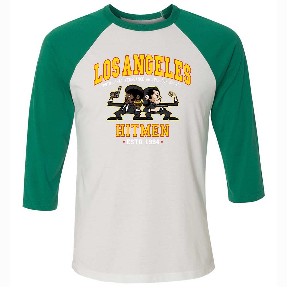 Unisex 3/4 Baseball Tee - ASYTH1AX - White/Kelly - 6