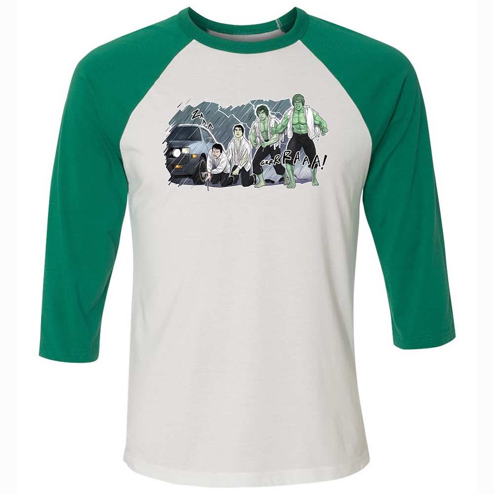 Unisex 3/4 Baseball Tee - FFQF4WW5 - White/Kelly - 6