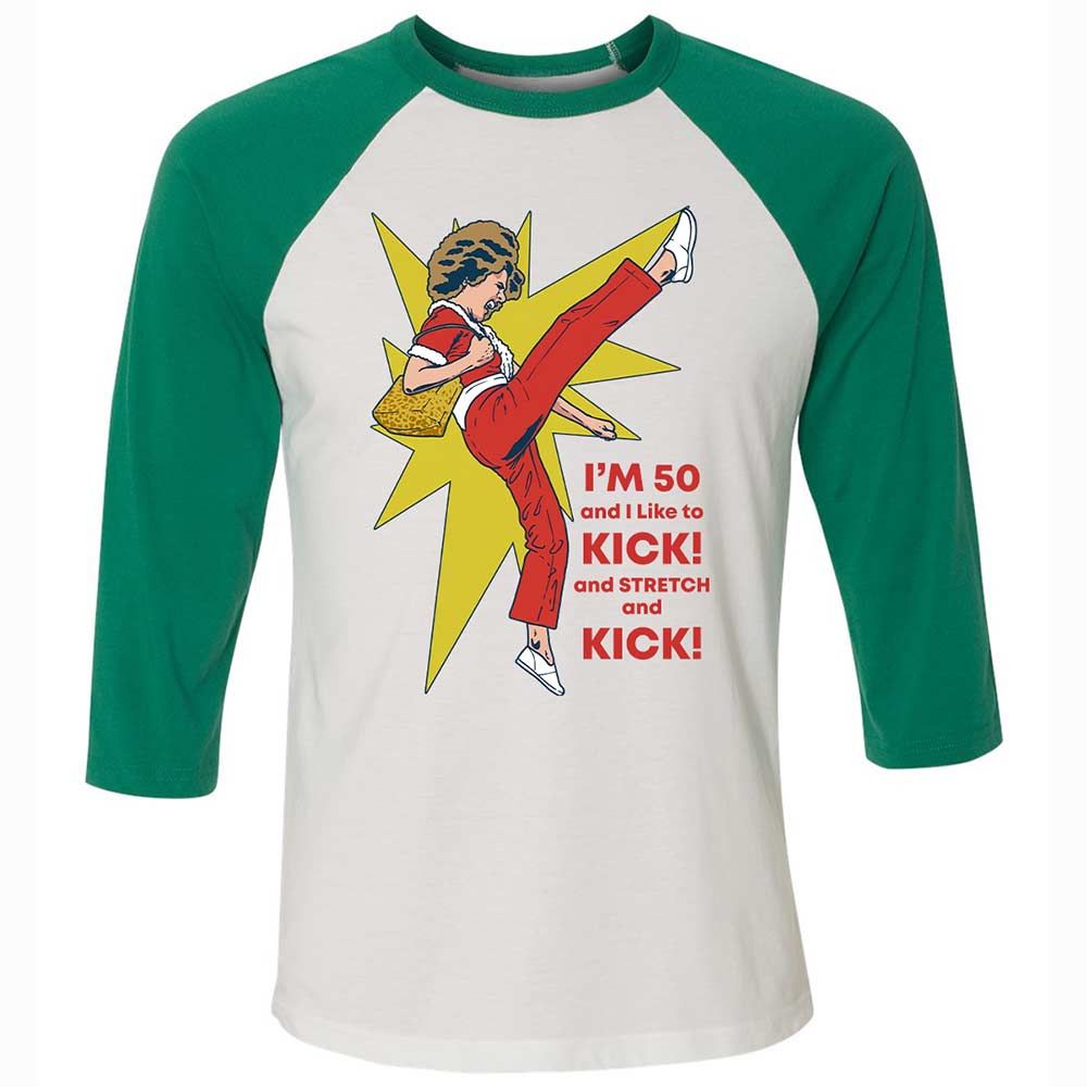 Unisex 3/4 Baseball Tee - 2H5CEKH7 - White/Kelly - 6