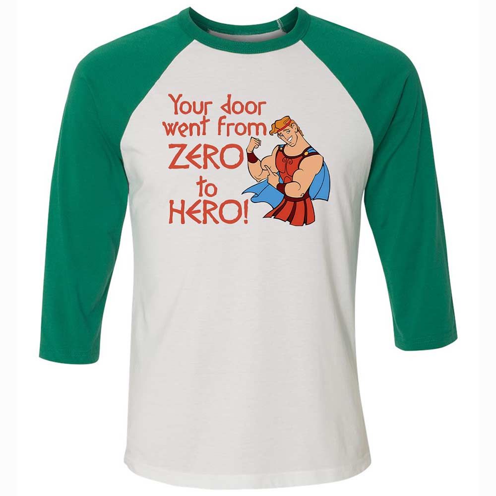 Unisex 3/4 Baseball Tee - 62UYDZUU - White/Kelly - 6