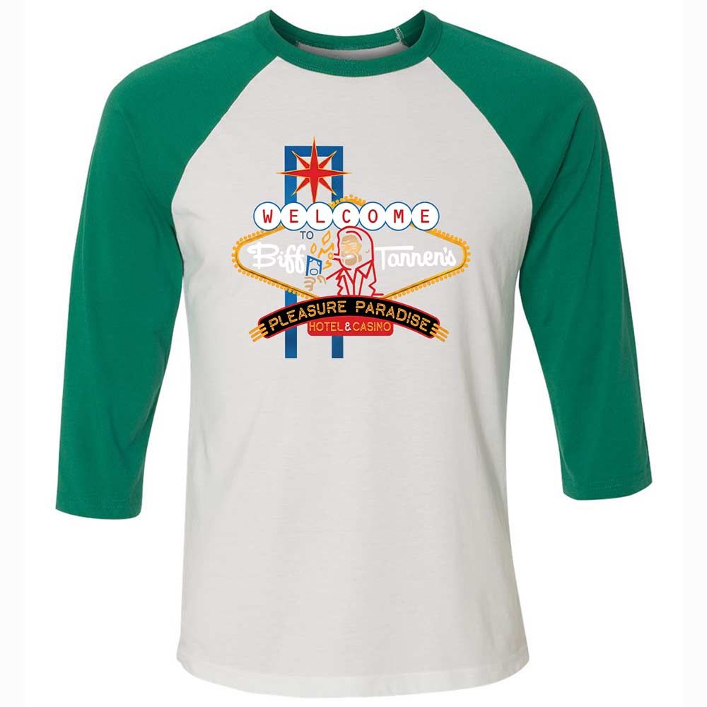 Unisex 3/4 Baseball Tee - QRGU3J8T - White/Kelly - 6