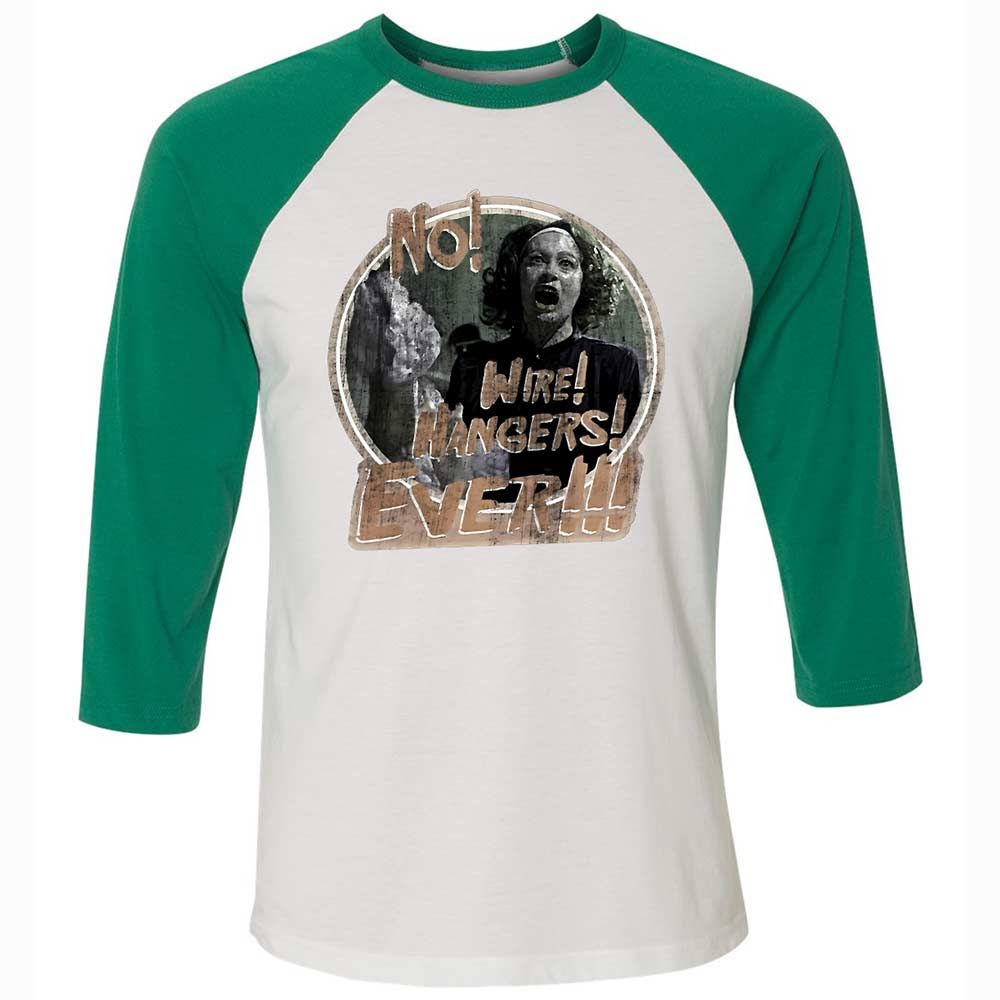 Unisex 3/4 Baseball Tee - 2NQE1E4Z - White/Kelly - 6