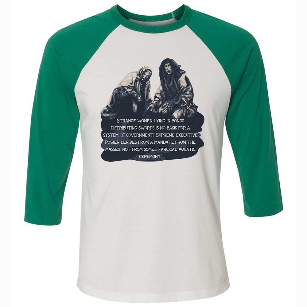 Unisex 3/4 Baseball Tee - VVCJEKRU - White/Kelly - 6