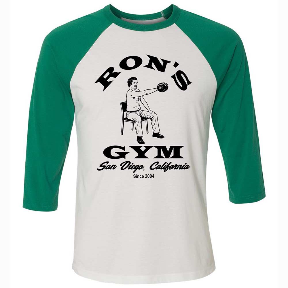 Unisex 3/4 Baseball Tee - 1R34SE9J - White/Kelly - 6