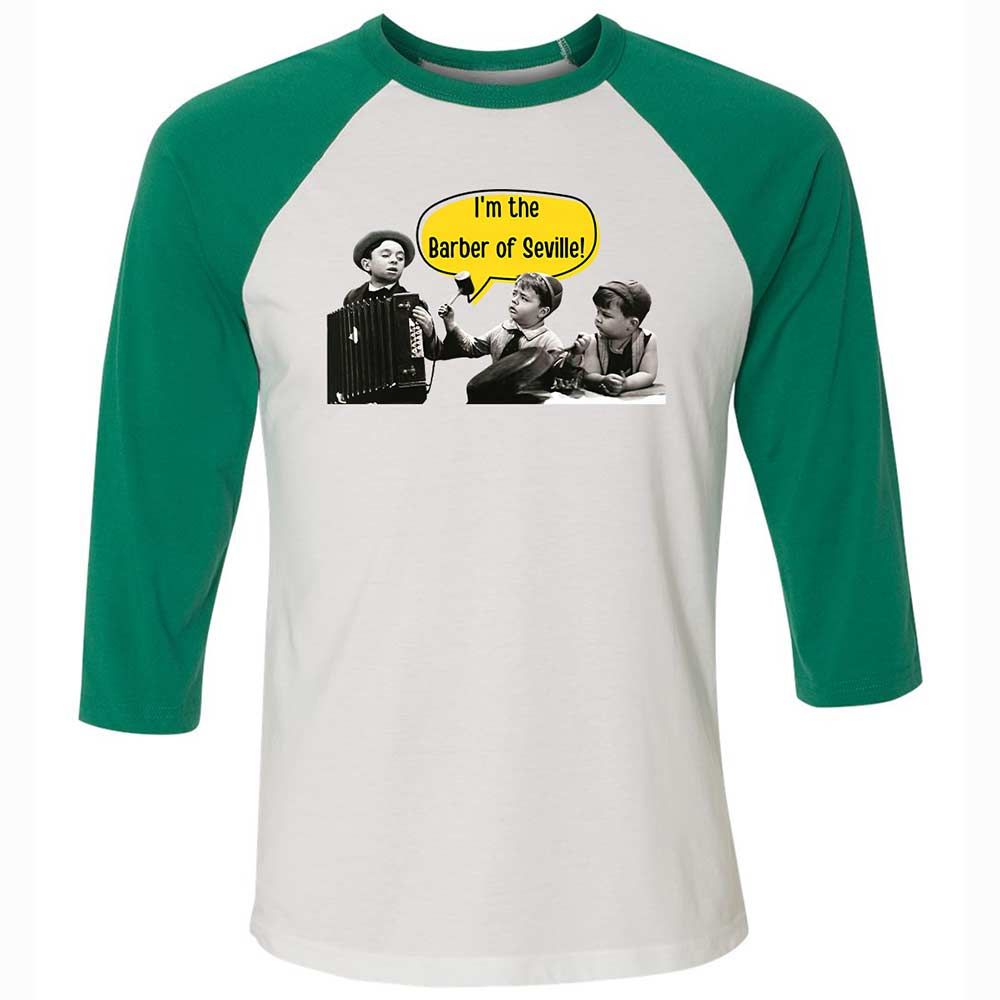 Unisex 3/4 Baseball Tee - 32ZFRBC5 - White/Kelly - 6