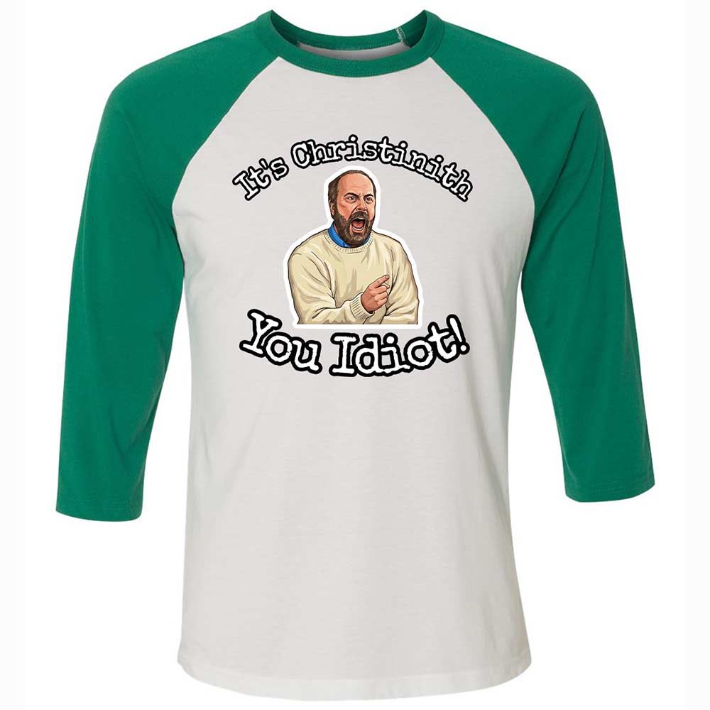 Unisex 3/4 Baseball Tee - 3BCMWN85 - White/Kelly - 6